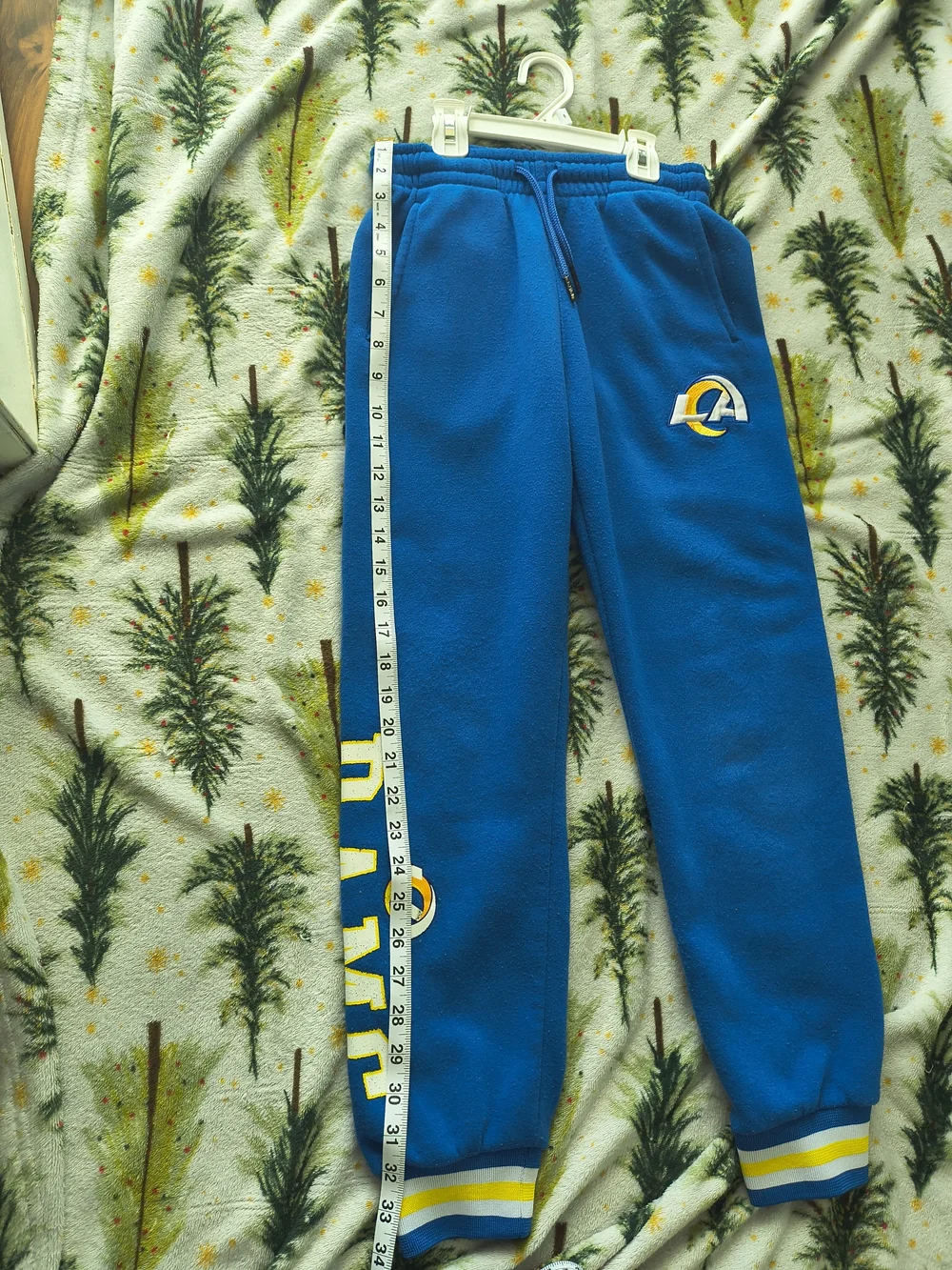 For Kids NFL Bright Blue Fleece Joggers with Yellow & White Accents